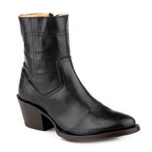Stetson Women's Ramsey Black Leather Round Toe Boots 1523