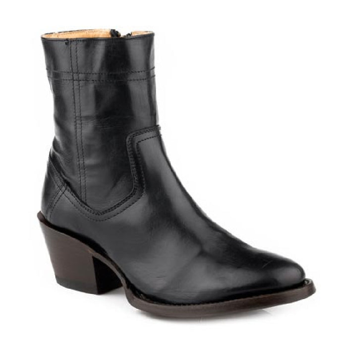Stetson Women's Ramsey Black Leather Round Toe Boots 1523