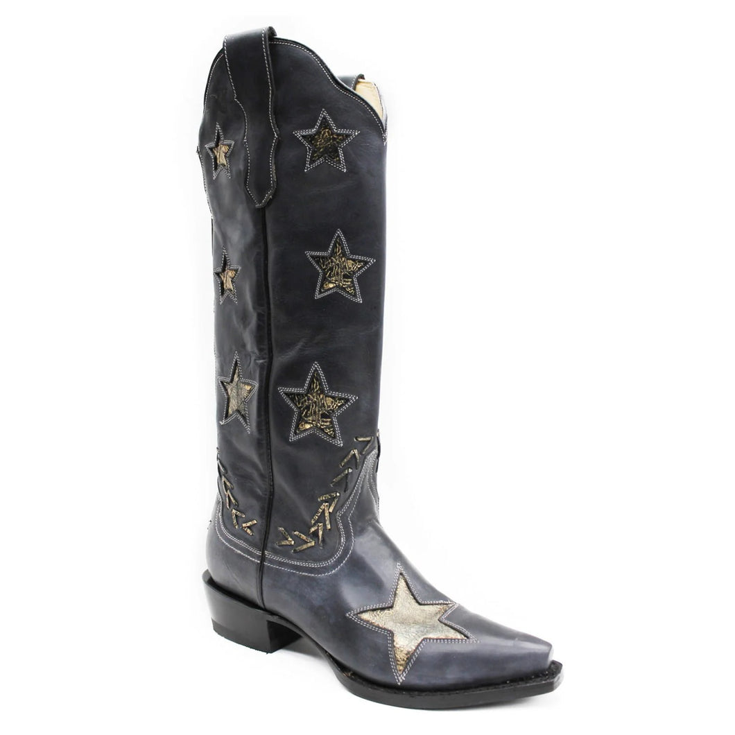 Stetson Black Women's Big Star Snip Toe 0921