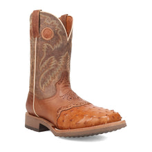 Load image into Gallery viewer, Dan Post Men&#39;s Martel Full Quill Ostrich Brown Square Toe Boot DP6058