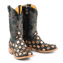 Load image into Gallery viewer, Tin Haul Women&#39;s Oola La La Brown Square Toe Boots 1383