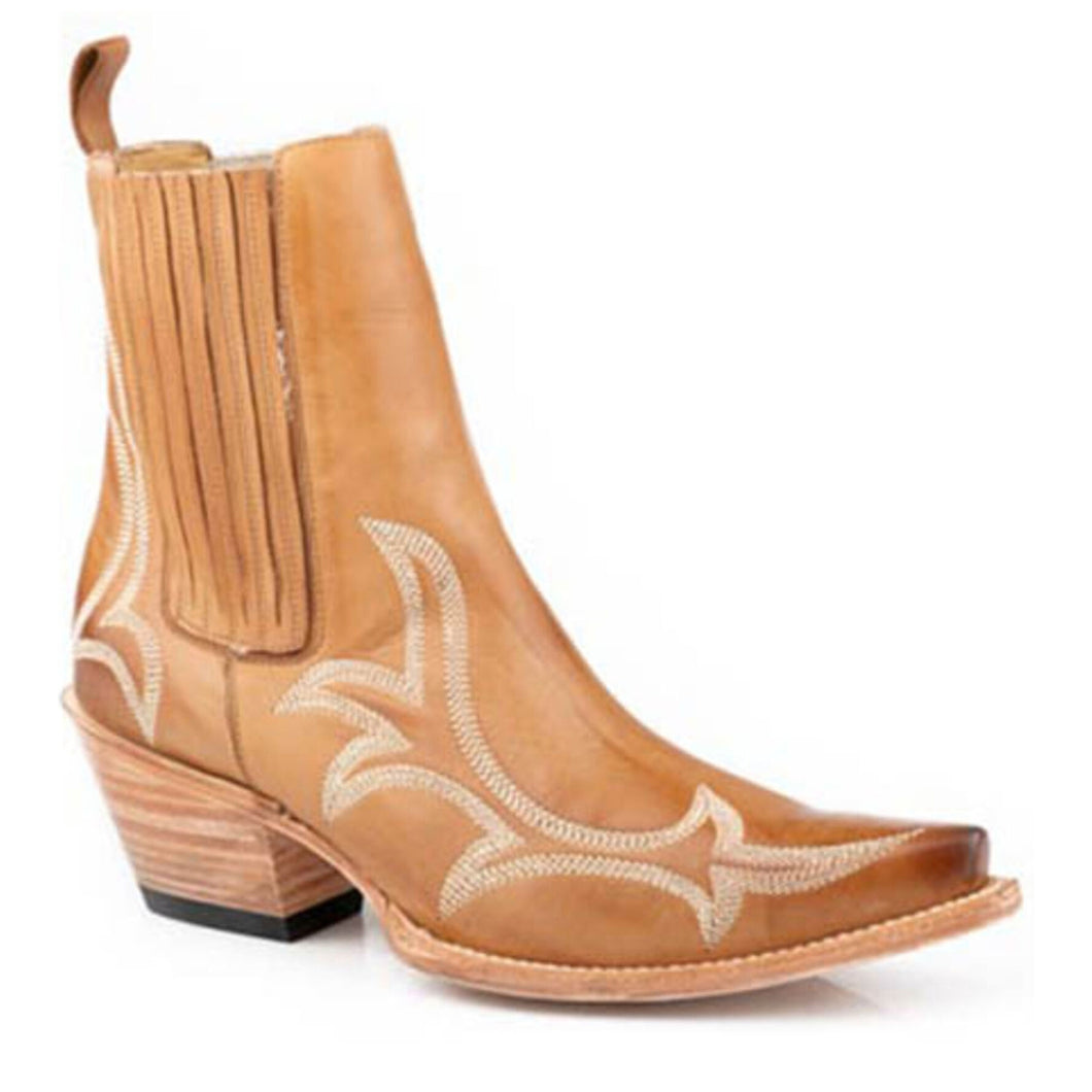 Stetson Brown Women's Greta Gold Calf Snip Toe 0800