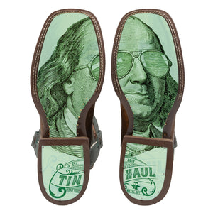 Tin Haul Men's Top Dollar / Cool Benjamin Square Toe Boots 14-020-0077-0444 BR