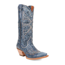 Load image into Gallery viewer, Dan Post Women&#39;s Mesa Leather Blue Snip Toe Boot DP7019