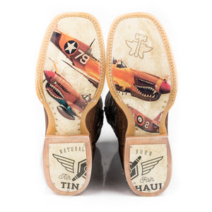 Tin Haul Men's Warhawk Square Toe Boots 14-020-0077-0412 BR