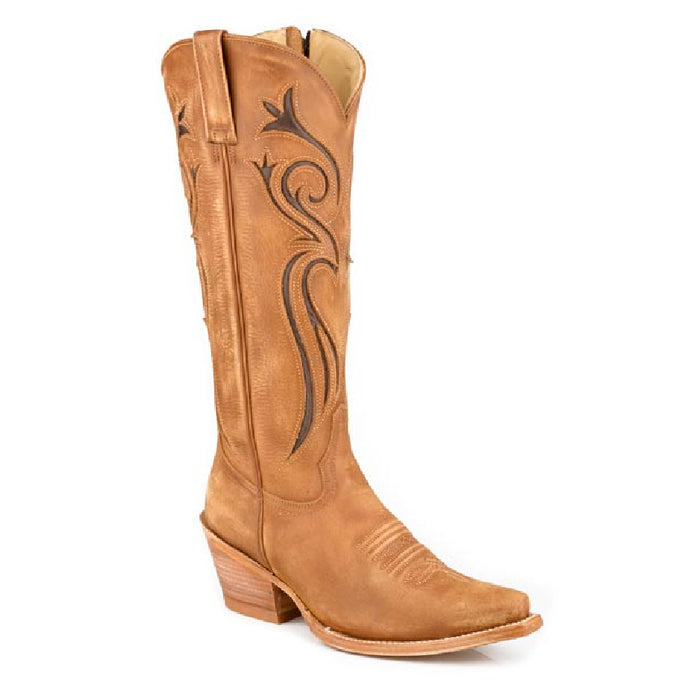 Stetson Women's Maci Brown Leather Snip Toe Boots 0891