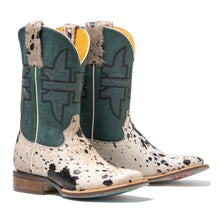 Load image into Gallery viewer, Tin Haul Women&#39;s Shaggy Spot / Priceless Square Toe Boots 14-021-0007-1453 WH