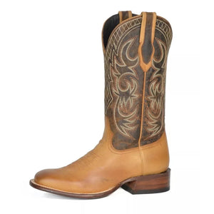 Stetson Brown Men's Bowie Goat Calf Square Toe 0122