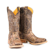 Load image into Gallery viewer, Tin Haul Men&#39;s Money Maker / Bald Eagle Square Toe Boots 14-020-0007-0342 BR