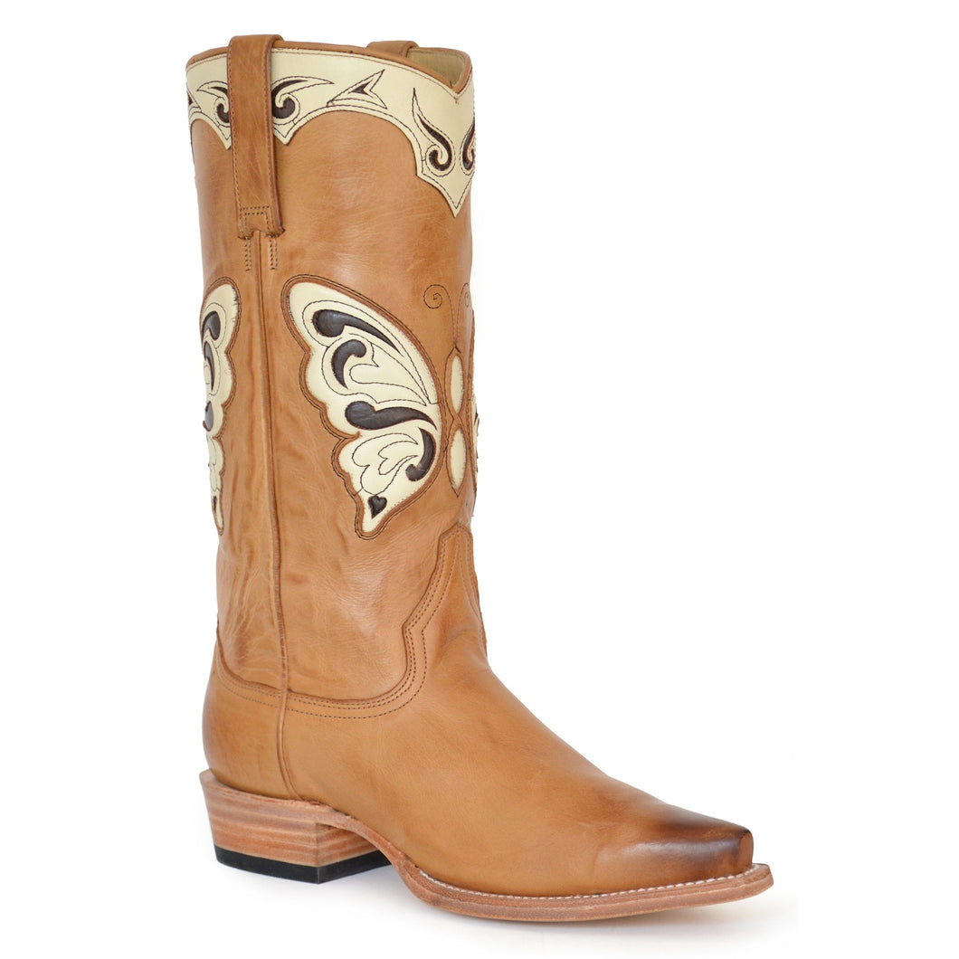 Stetson Tan Women's Mariposa Gold Calf Snip Toe 0200