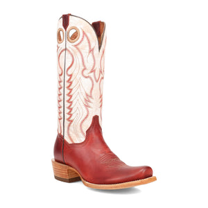 Dan Post Women's Adelaide Leather Red/White Square Toe Boot DP7048