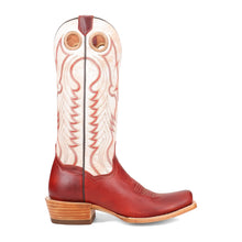 Load image into Gallery viewer, Dan Post Women&#39;s Adelaide Leather Red/White Square Toe Boot DP7048