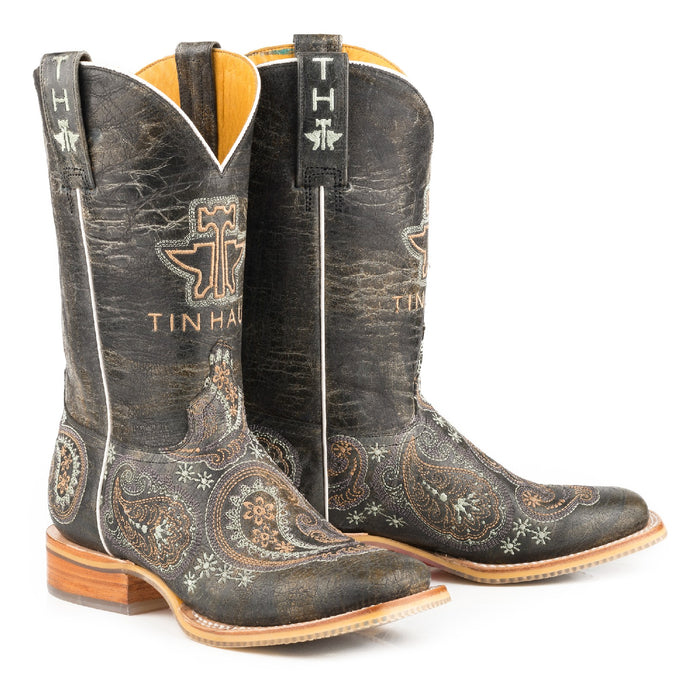 Tin Haul Women's Bandana Bandit/Wild Rag Square Toe Boots 14-021-0077-1425 TA