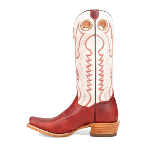 Dan Post Women's Adelaide Leather Red/White Square Toe Boot DP7048