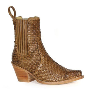 Stetson Women's Abby Brown Leather Snip Toe Boots 1299