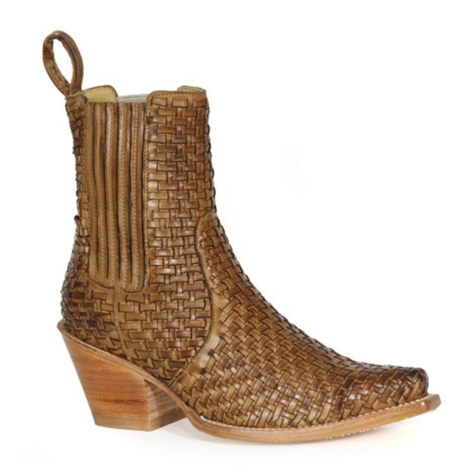 Stetson Women's Abby Brown Leather Snip Toe Boots 1299