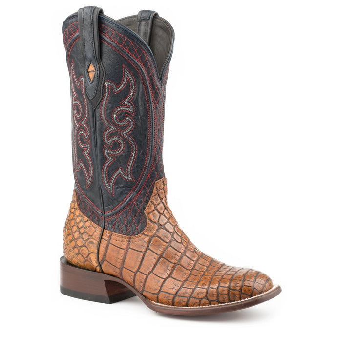 Stetson Blue Men's Roundup Alligator Square Toe 0420