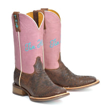 Load image into Gallery viewer, Tin Haul Women&#39;s Azteca Brown Leather Square Toe Boots 5047