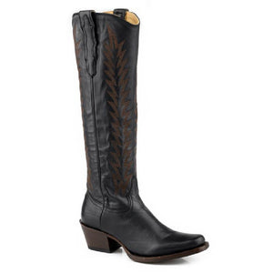 Stetson Women's Sissy Black Calf Leather Snip Toe Boots 1160