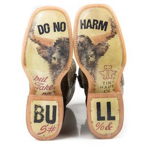 Tin Haul Men's Take No Bull / Do No Harm Square Toe Boots 14-020-0007-0361 BR