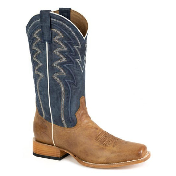 Stetson Men's Beau Tan Leather Square Toe Boots 4121