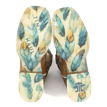 Load image into Gallery viewer, Tin Haul Women&#39;s Plume / Light As A Feather Tan Goat Leather Square Toe Boots 1562