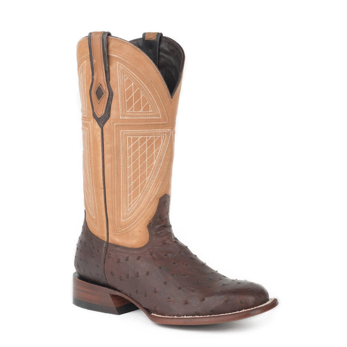 Stetson Brown Men's Red Lodge Ostrich Square Toe 0273