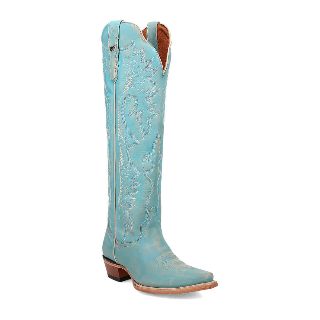 Dan Post Women's Celeste Leather Sky Blue Snip Toe Boot DP5111