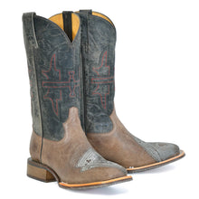 Load image into Gallery viewer, Tin Haul Men&#39;s Blackjack / Winning Brown Leather Square Toe Boots 0500