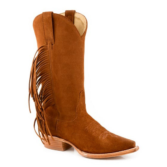 Stetson Women's Misty Brown Leather Snip Toe Boots 0234