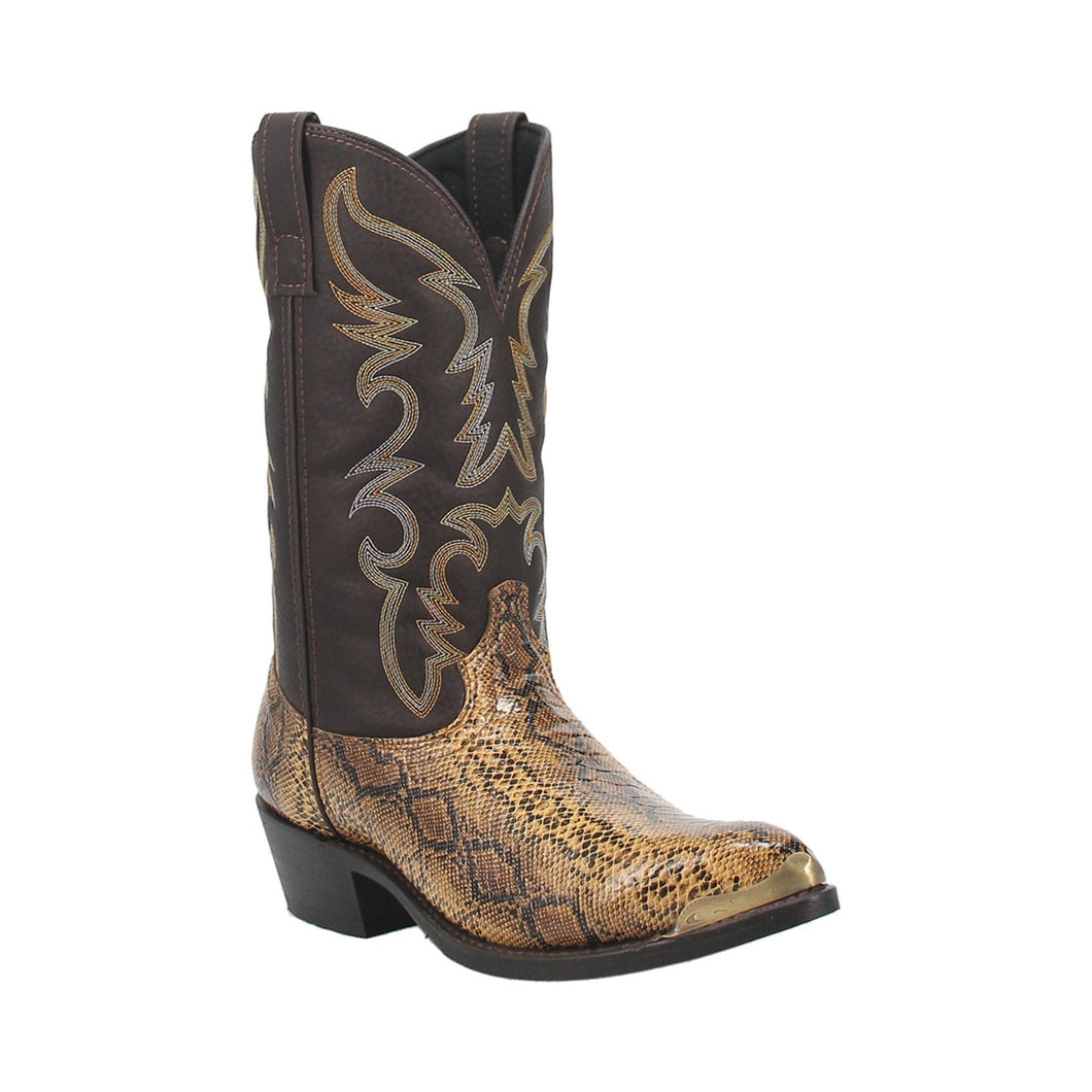 Laredo Men's Monty Snake Print Round Toe Boot 68068