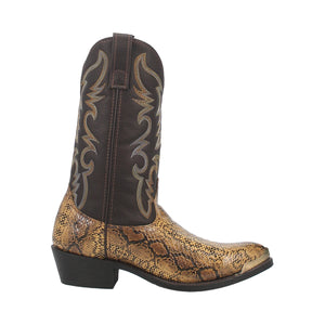 Laredo Men's Monty Snake Print Round Toe Boot 68068