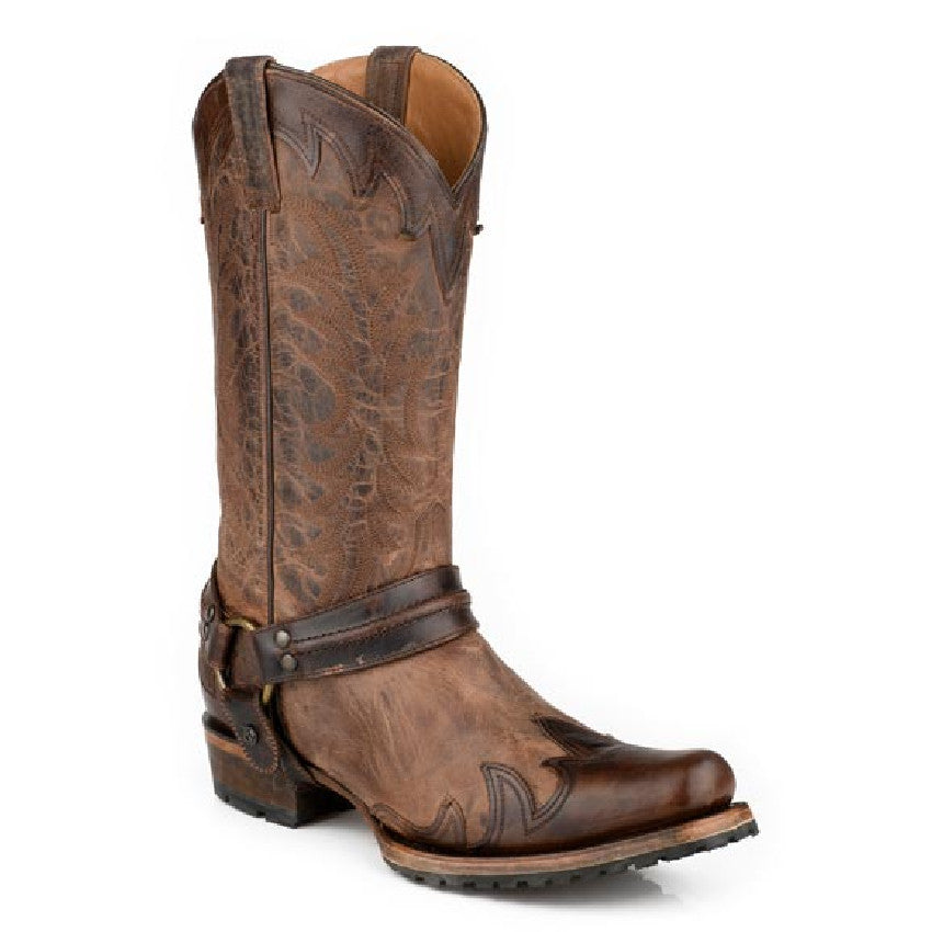 Stetson Men's Rider Brown Leather Round Toe Boots 4122