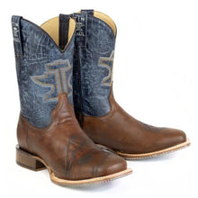 Load image into Gallery viewer, Tin Haul Men&#39;s Dealers Choice Brown Leather Square Toe Boots 0551