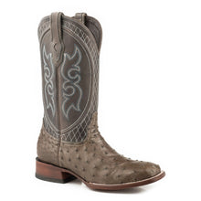 Load image into Gallery viewer, Stetson Grey Men&#39;s Ozzy Ostrich Square Toe 0213