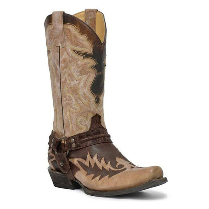 Stetson Brown Men's Outlaw Bad Guy Square Toe 3850