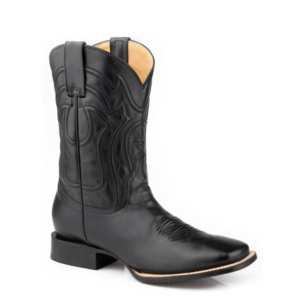 Stetson Black Men's Garrett Calf Square Toe 1686