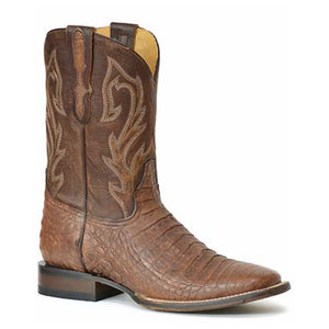 Stetson Brown Men's Cameron Caiman Square Toe 3805