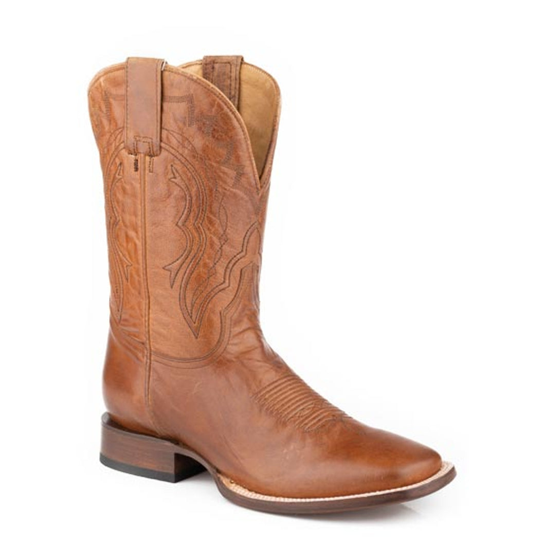 Stetson Tan Men's Bowie Goat Square Toe 4078