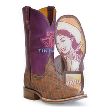 Load image into Gallery viewer, Tin Haul Women&#39;s Rodeo Sweetheart / Retro Cowgirl Square Toe Boots 14-021-0101-5025 BR