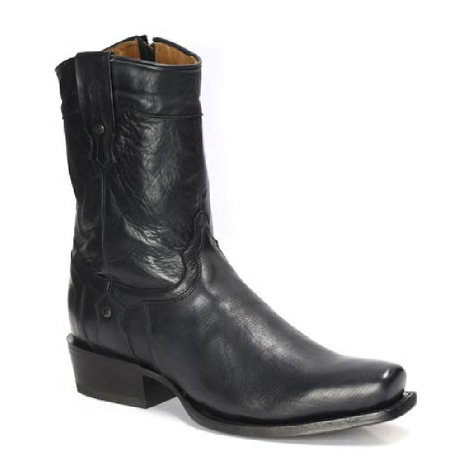 Stetson Men's Rebel Black Leather Square Toe Boots 4108