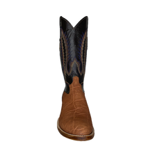 Load image into Gallery viewer, Cowtown Men&#39;s Tan Elephant Print Round Toe Western Boots W828