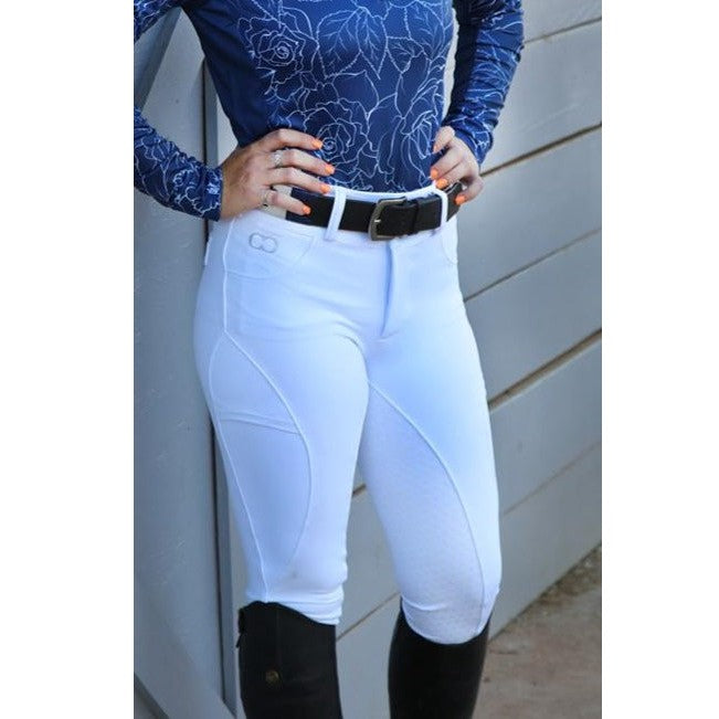 CorrectConnect White Mid-Weight Winter Full Seat Breeches