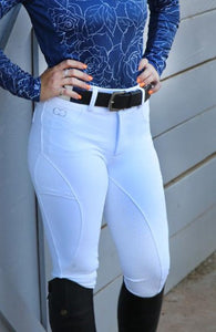 CorrectConnect White Mid-Weight Winter Full Seat Breeches