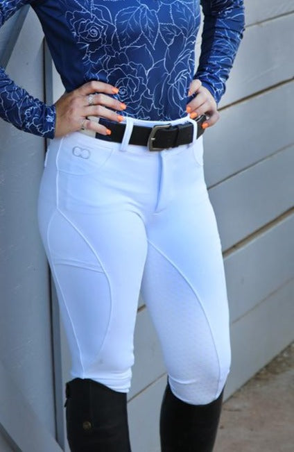 CorrectConnect White Mid-Weight Winter Full Seat Breeches