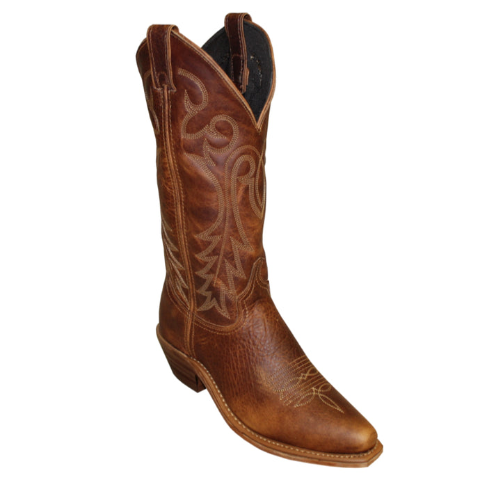 Abilene Ladies 12” Genuine Tan Bison Snip Toe Boot 9272
