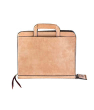 Load image into Gallery viewer, Alamo Saddlery Cowboy Briefcase rough out golden leather