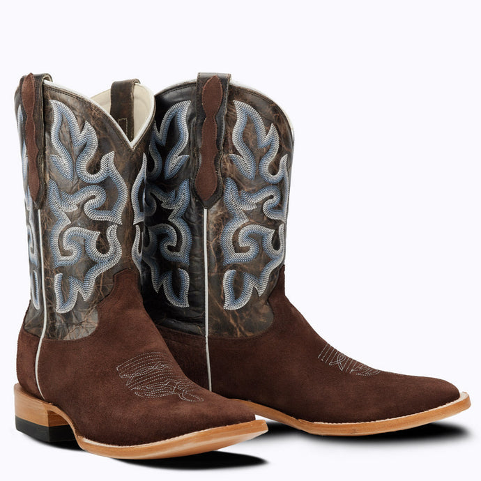 Capitan Men's Brown Cisco - Simms Leather Square Toe Boots CBC302D