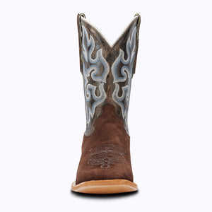 Capitan Men's Brown Cisco - Simms Leather Square Toe Boots CBC302D