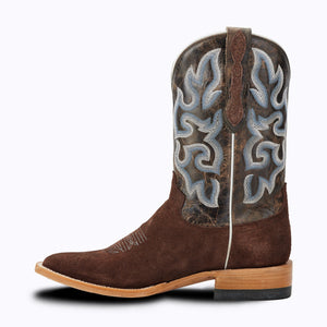 Capitan Men's Brown Cisco - Simms Leather Square Toe Boots CBC302D